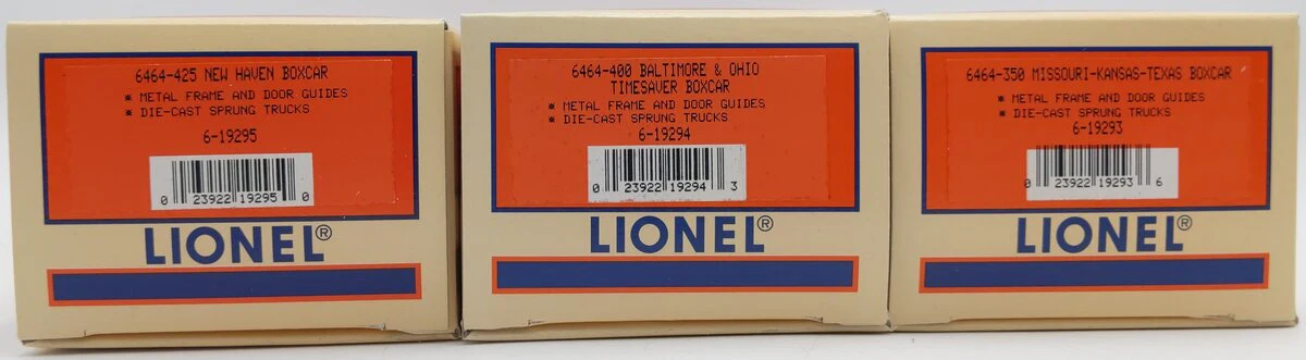 Lionel 6-19292 O Gauge B&O 6464 Boxcar Series Vl (Set of 3) EX/Box - Image 8