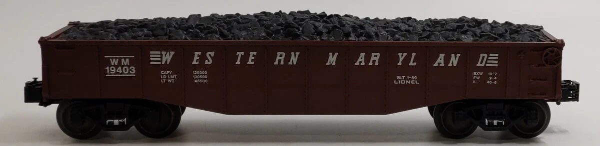 Lionel 6-19403 O Gauge Western Maryland Gondola with Coal Load #19403 LN/Box - Image 2