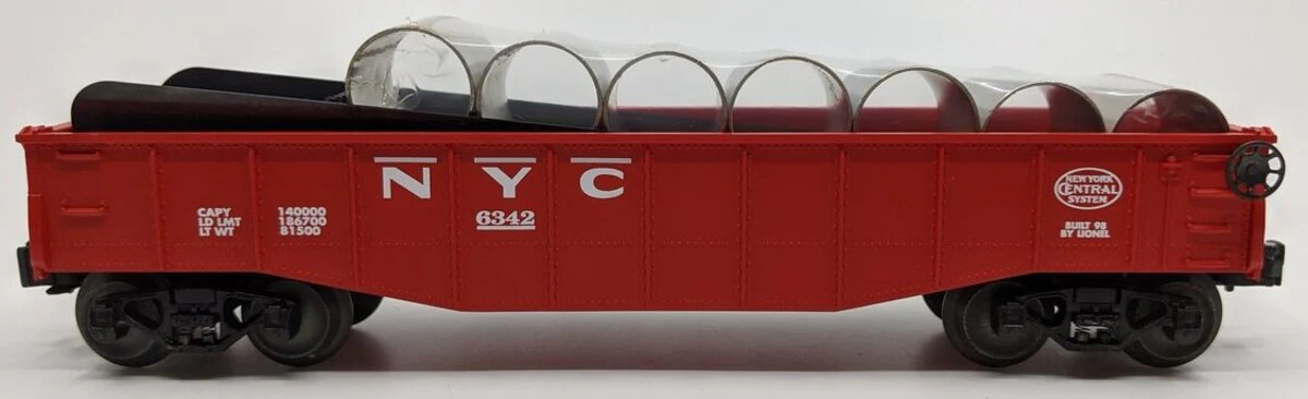 Lionel 6-19429 O Gauge New York Central Culvert Gondola w/ Culverts #6342 LN/Box - Image 3