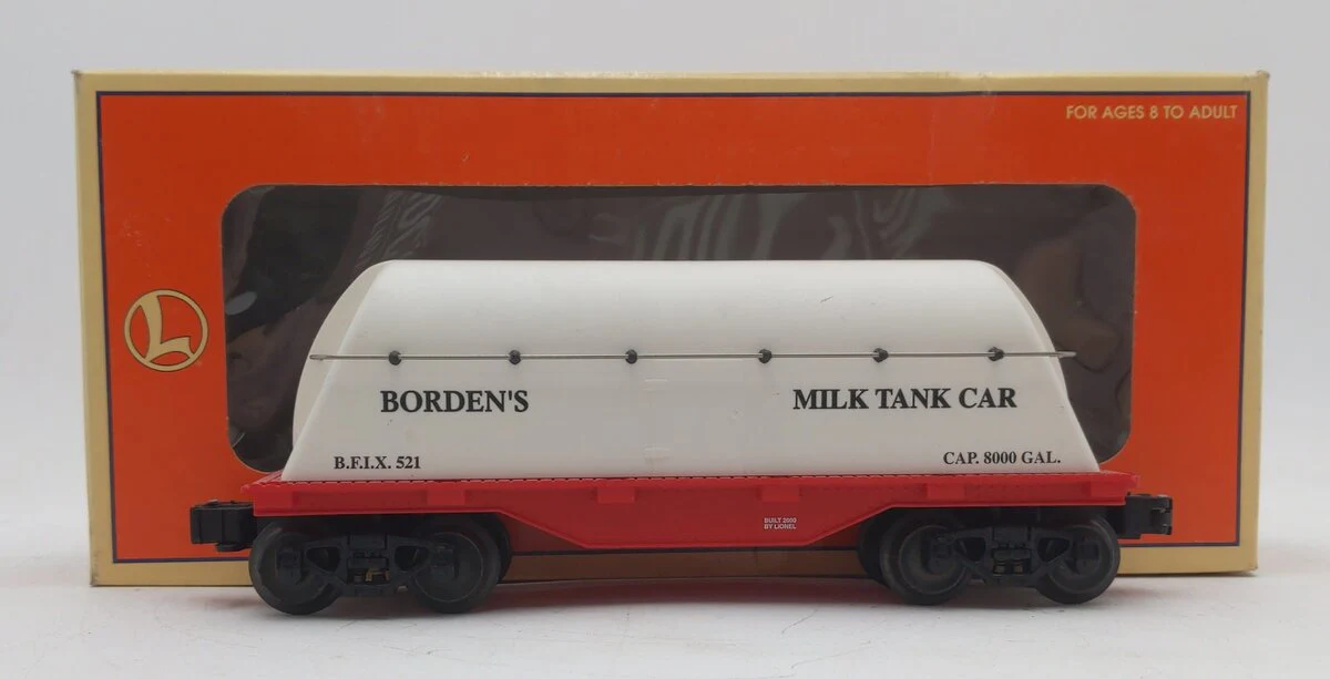 Lionel 6-19479 O Gauge Borden's Milk Tank Transport Car EX/Box