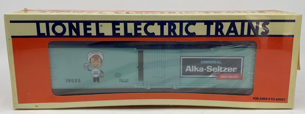Lionel 6-19525 O Gauge Speedy Alka-Seltzer Billboard Reefer NIB
