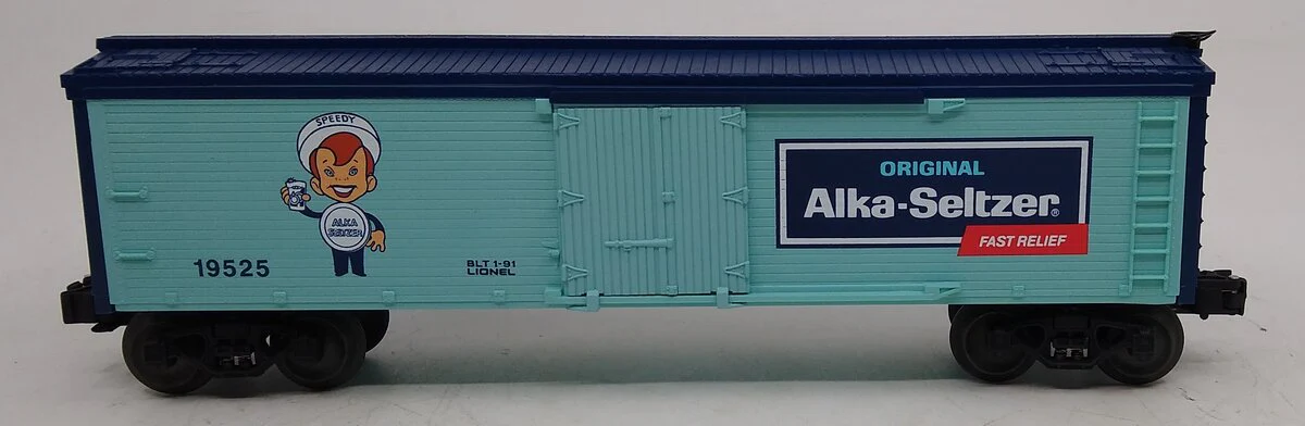 Lionel 6-19525 O Gauge Speedy Alka-Seltzer Billboard Reefer NIB - Image 2