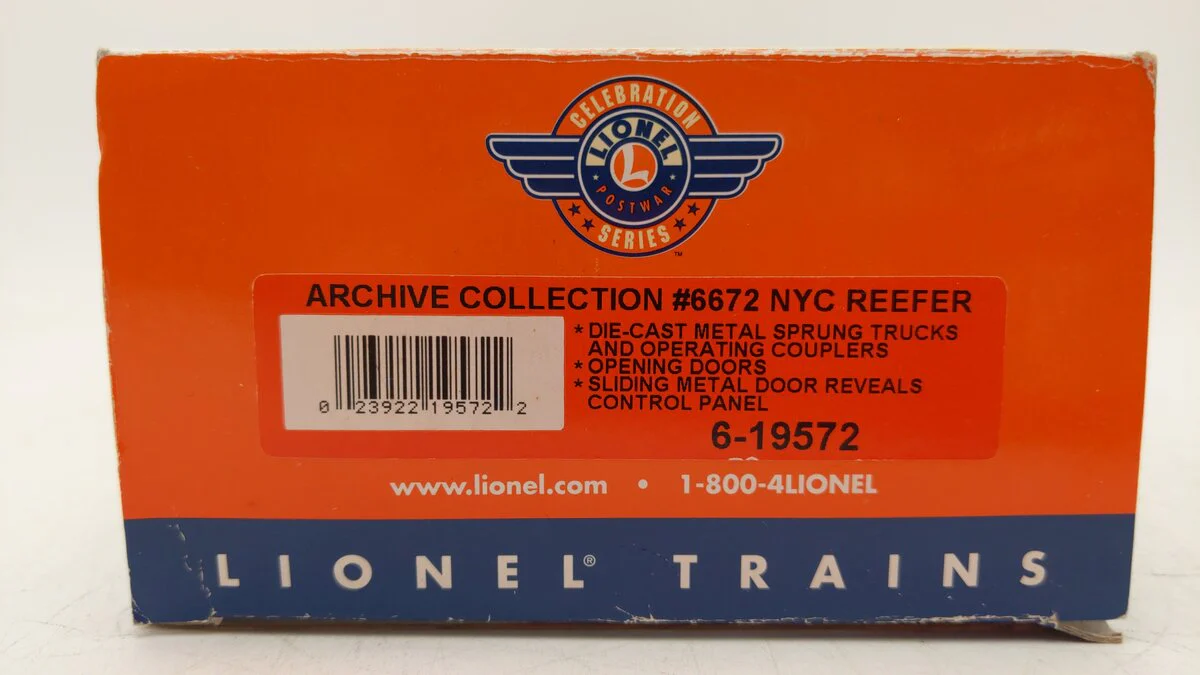 Lionel 6-19572 O Gauge Archive Collection PWC New York Central Reefer #6672 LN/Box - Image 5