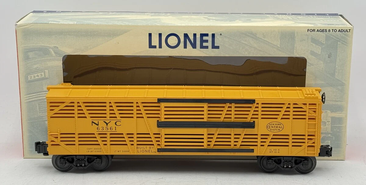 Lionel 6-19573 O PWC New York Central Stock Car #63561 MT/Box
