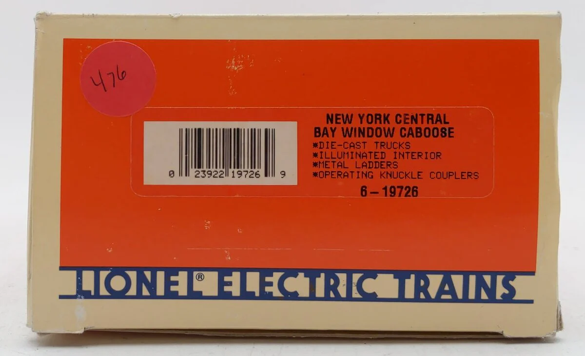 Lionel 6-19726 O Gauge New York Central Bay Window Caboose NIB - Image 5