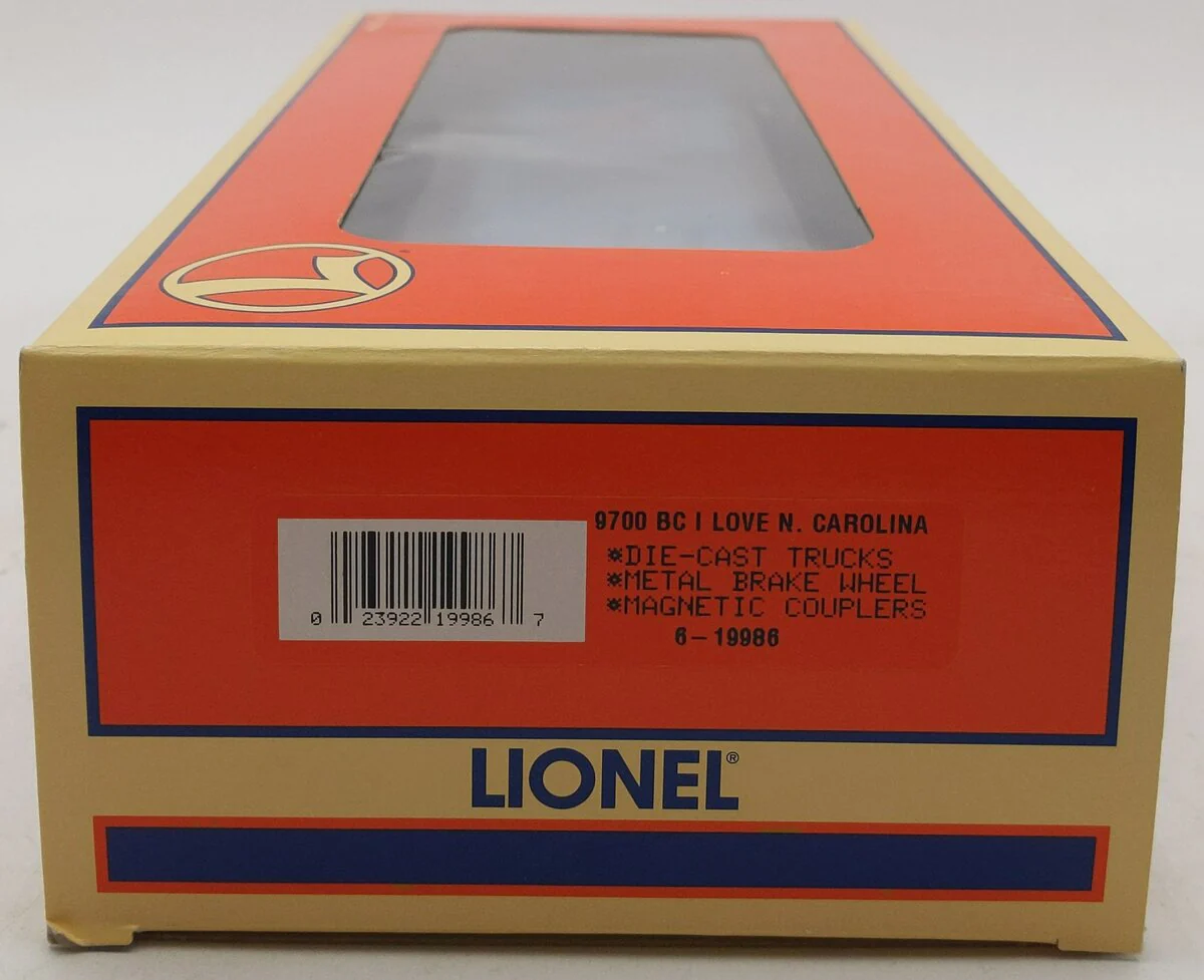 Lionel 6-19986 O Gauge I Love North Carolina Boxcar NIB - Image 3