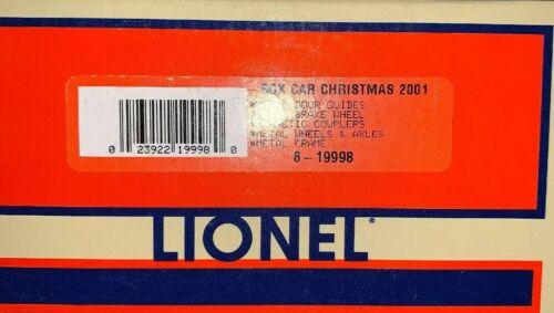 Lionel 6-19998 O Gauge 2001 Christmas Boxcar LN/Box - Image 6