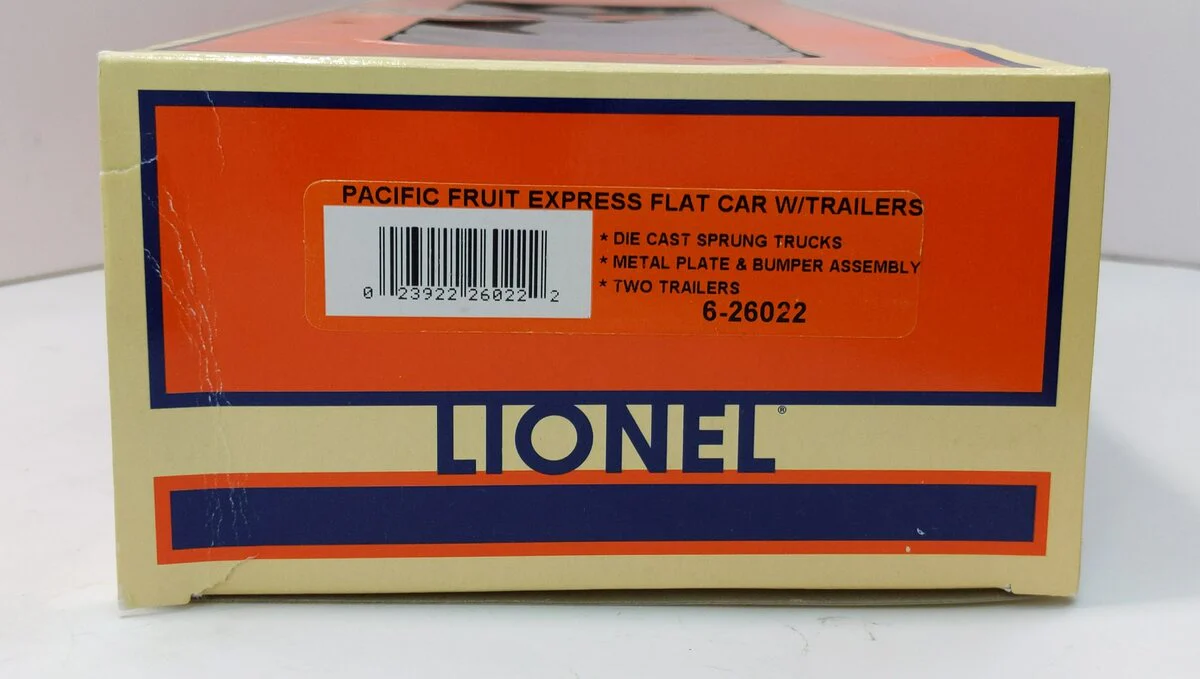 Lionel 6-26022 O Gauge Pacific Fruit Express Flatcar w/2 Trailers LN/Box - Image 3