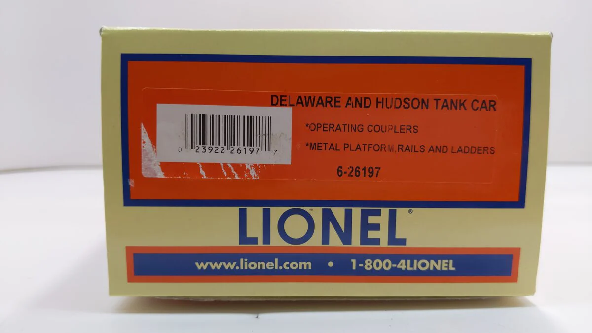 Lionel 6-26197 O Gauge Delaware and Hudson Tank Car NIB - Image 5