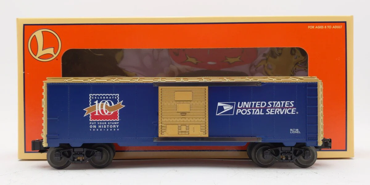 Lionel 6-26214 O Gauge Celebrate the Century USPS Stamp Boxcar LN/Box