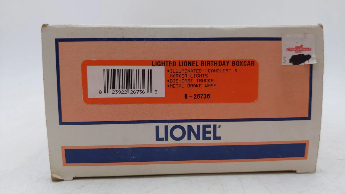 Lionel 6-26736 O Lighted Lionel 100th Birthday Boxcar LN/Box - Image 5