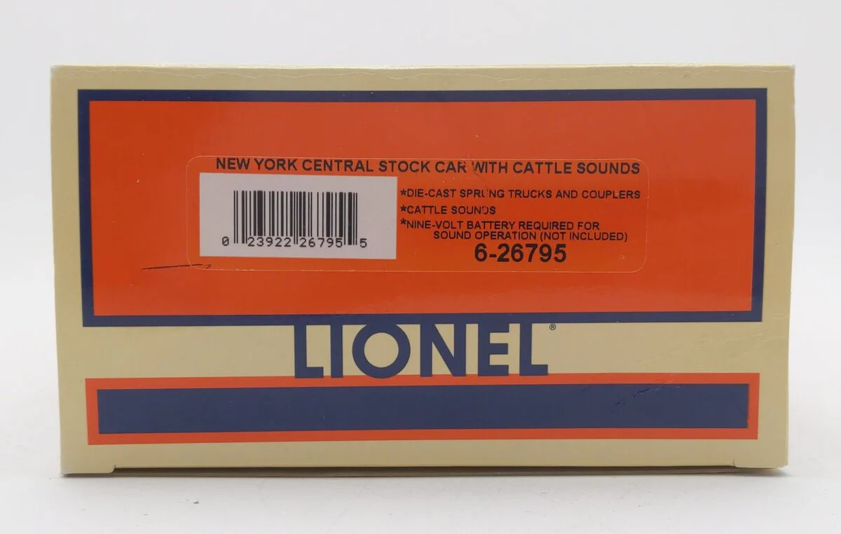 Lionel 6-26795 O Gauge New York Central Stock Car w/Cattle Sounds LN/Box - Image 5