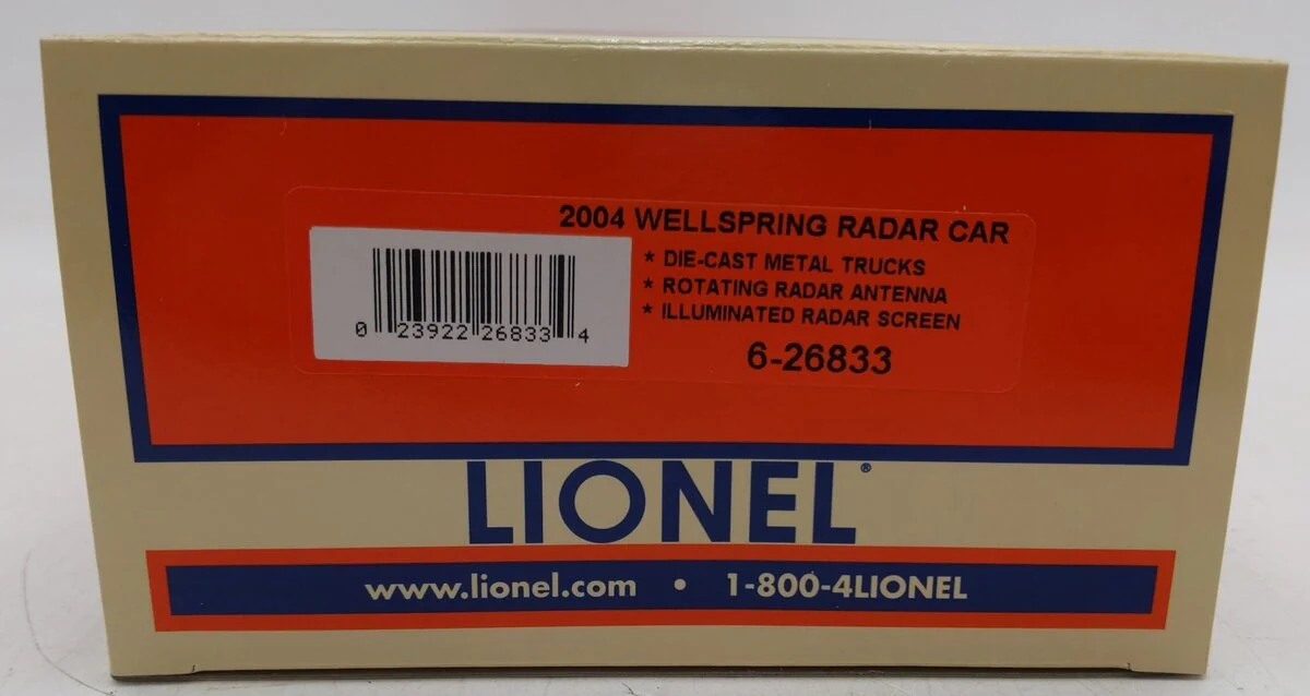 Lionel 6-26833 O Gauge 2004 Wellspring Radar Car NIB - Image 5
