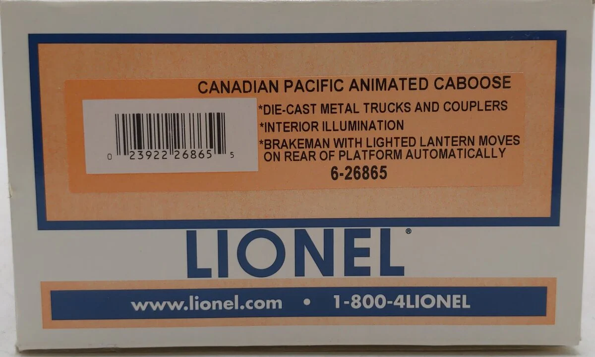 Lionel 6-26865 O Gauge CP Operating Animated Caboose #437106 EX/Box - Image 7