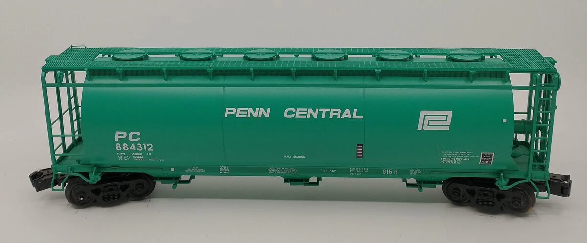 Lionel 6-27105 O Gauge Penn Central Cylindrical 3-Bay Covered Hopper #884312 NIB - Image 2