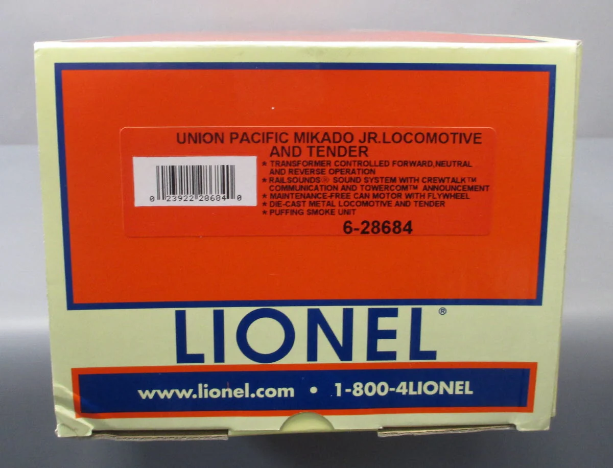 Lionel 6-28684 O Gauge Union Pacific 2-8-2 Mikado Steam Loco & Tender #2498 LN/Box - Image 7