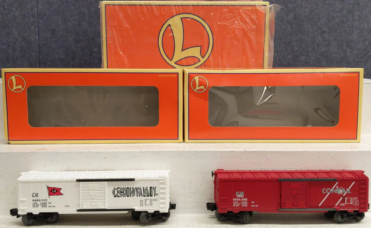 Lionel 6-29281 O CNJ & LV Overstamped Boxcars (Pack of 2) LN/Box