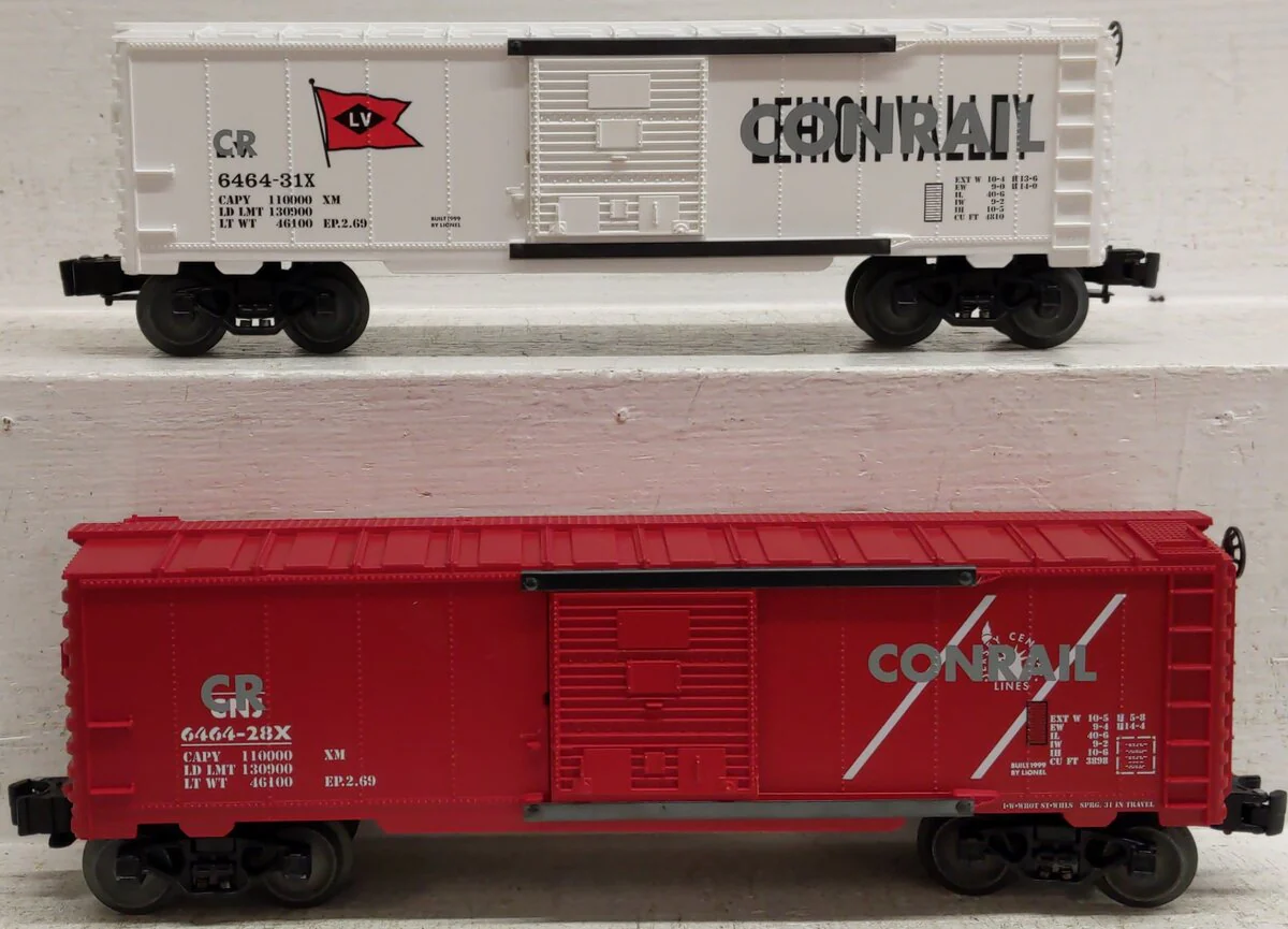 Lionel 6-29281 O CNJ & LV Overstamped Boxcars (Pack of 2) LN/Box - Image 2