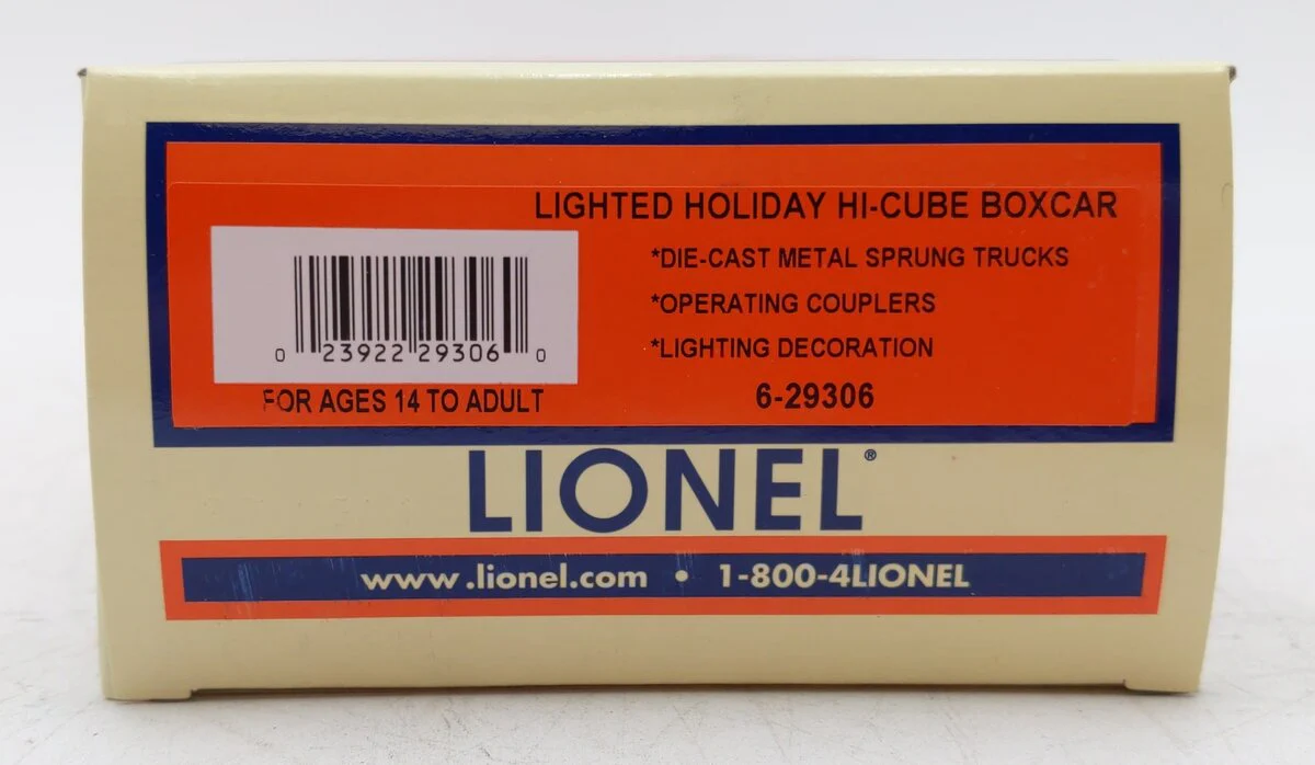Lionel 6-29306 O Gauge PRR Lighted Holiday Hi-Cube Boxcar EX/Box - Image 4