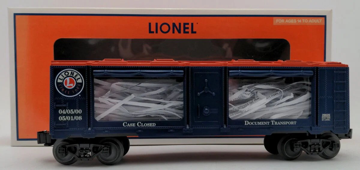 Lionel 6-29626 O Gauge "Case Closed" Mint Car #29626 LN/Box