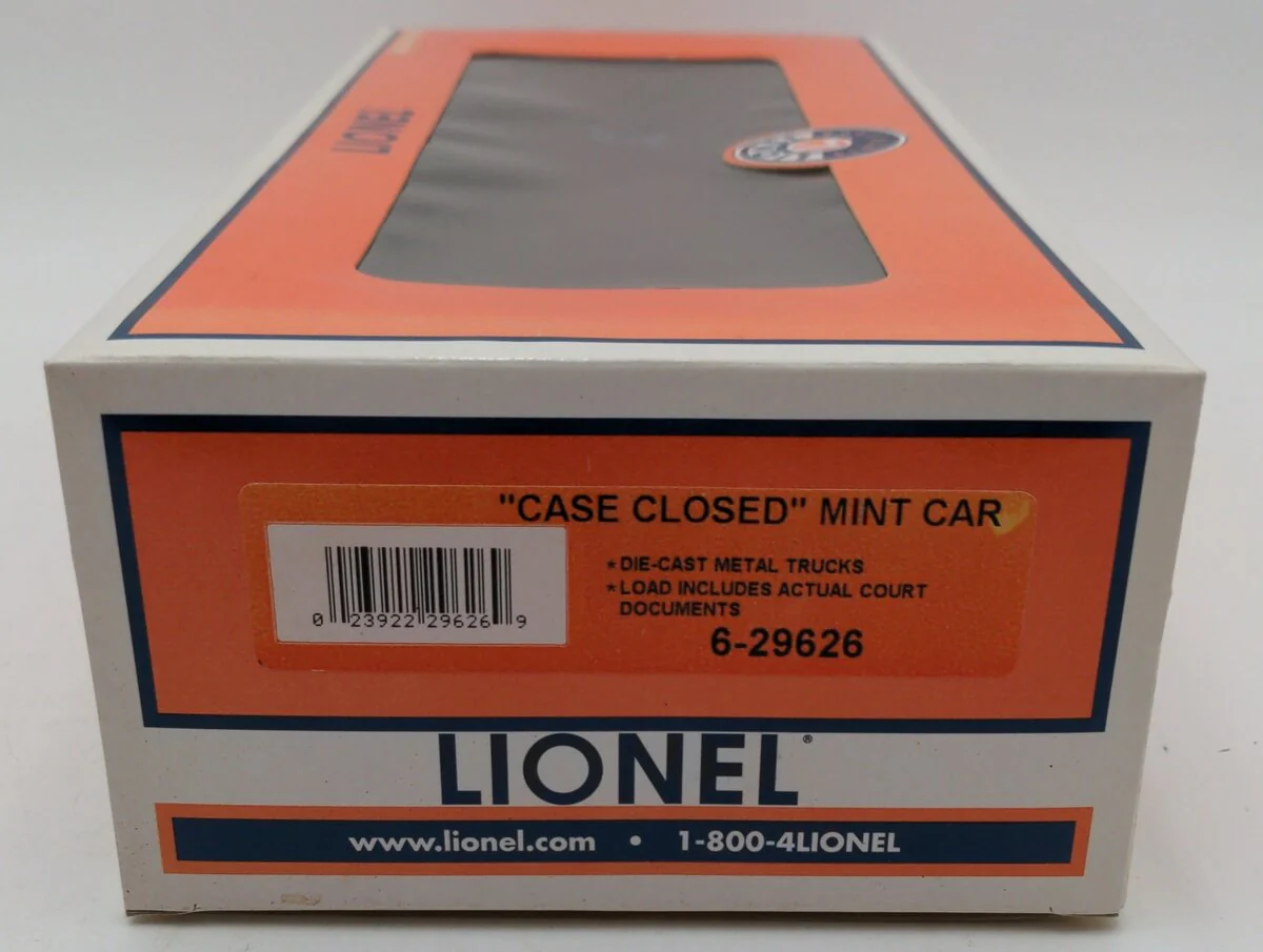 Lionel 6-29626 O Gauge "Case Closed" Mint Car #29626 LN/Box - Image 8