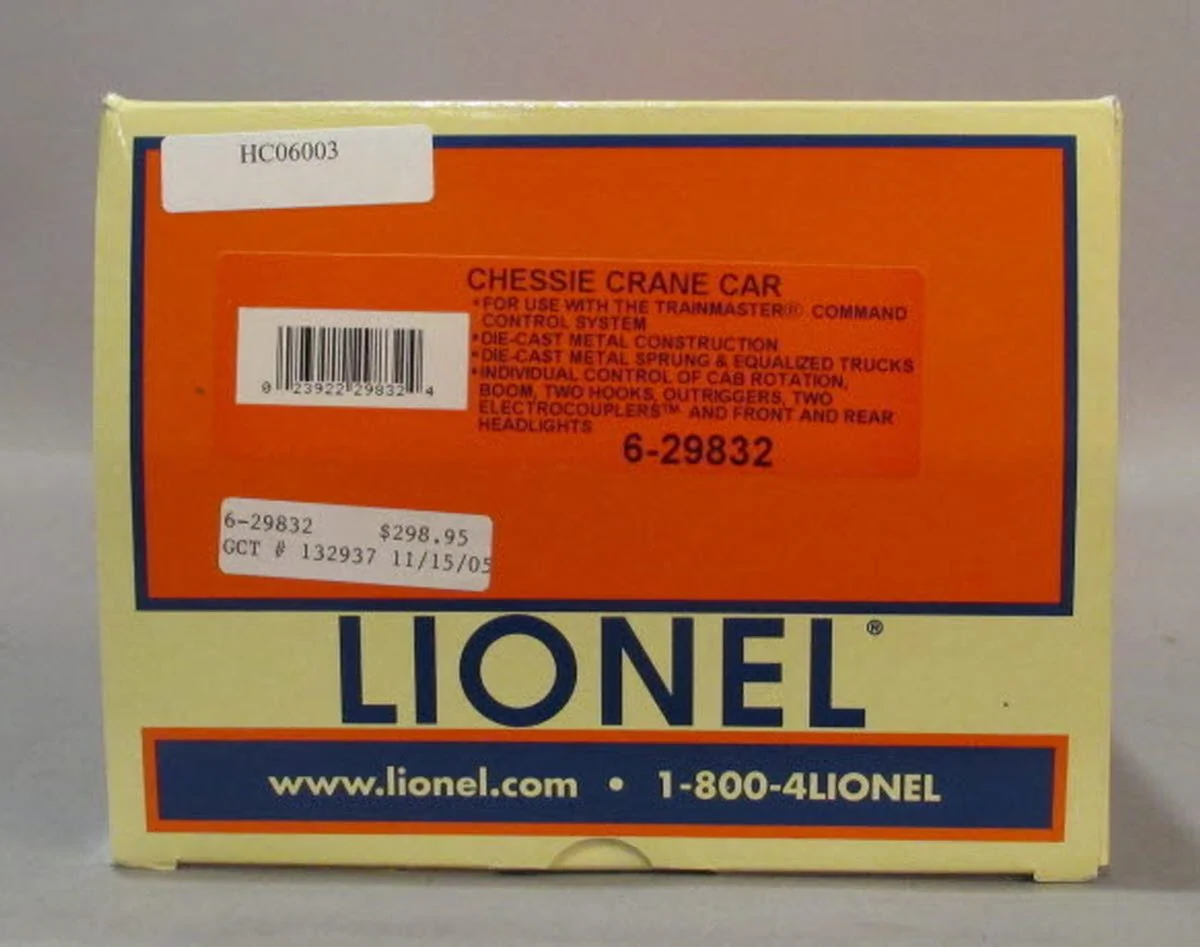 Lionel 6-29832 O Gauge Chessie TMCC Crane Car EX/Box - Image 6