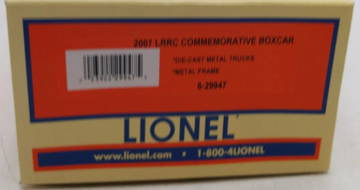 Lionel 6-29947 O Gauge LRRC 2007 Commemorative Boxcar #29947 LN/Box - Image 5