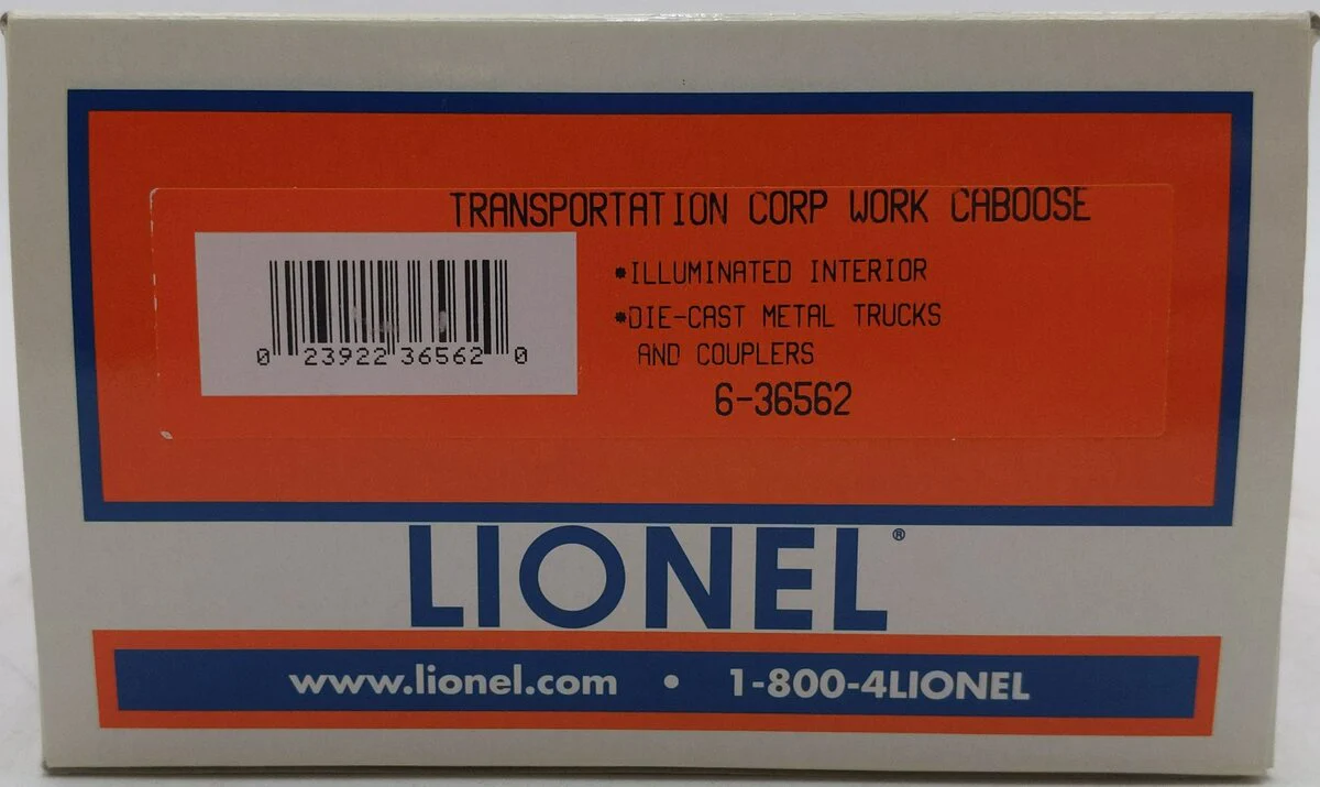 Lionel 6-36562 O Gauge Transportation Corp Work Caboose LN/Box - Image 7