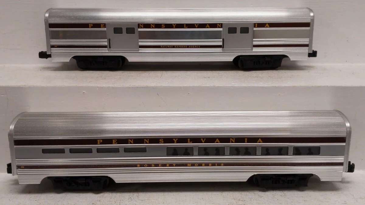 Lionel 6-39154 PWC Pennsylvania Railroad Aluminum Passenger Cars (Pack of 2) MT/Box - Image 2