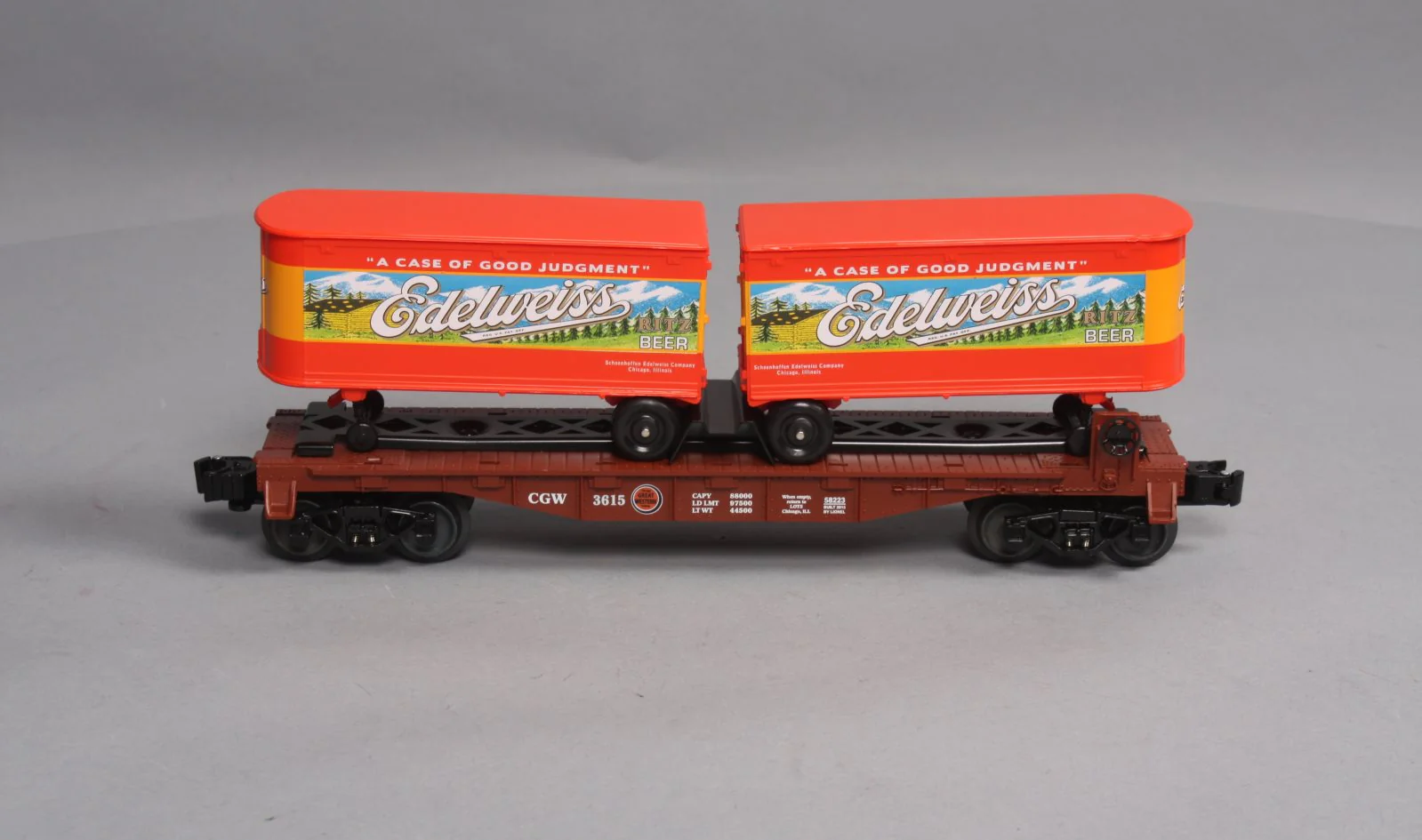 Lionel 6-58223 O Gauge LOTS 2015 Convention Flatcar w/Trailers LN/Box - Image 2