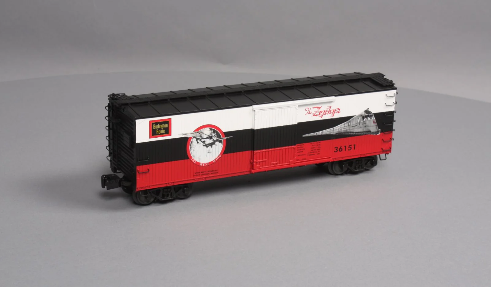 Lionel 6-58228 O Gauge Burlington Zephyr LOTS 2015 Double-Sheathed Boxcar #36151 LN/Box - Image 6