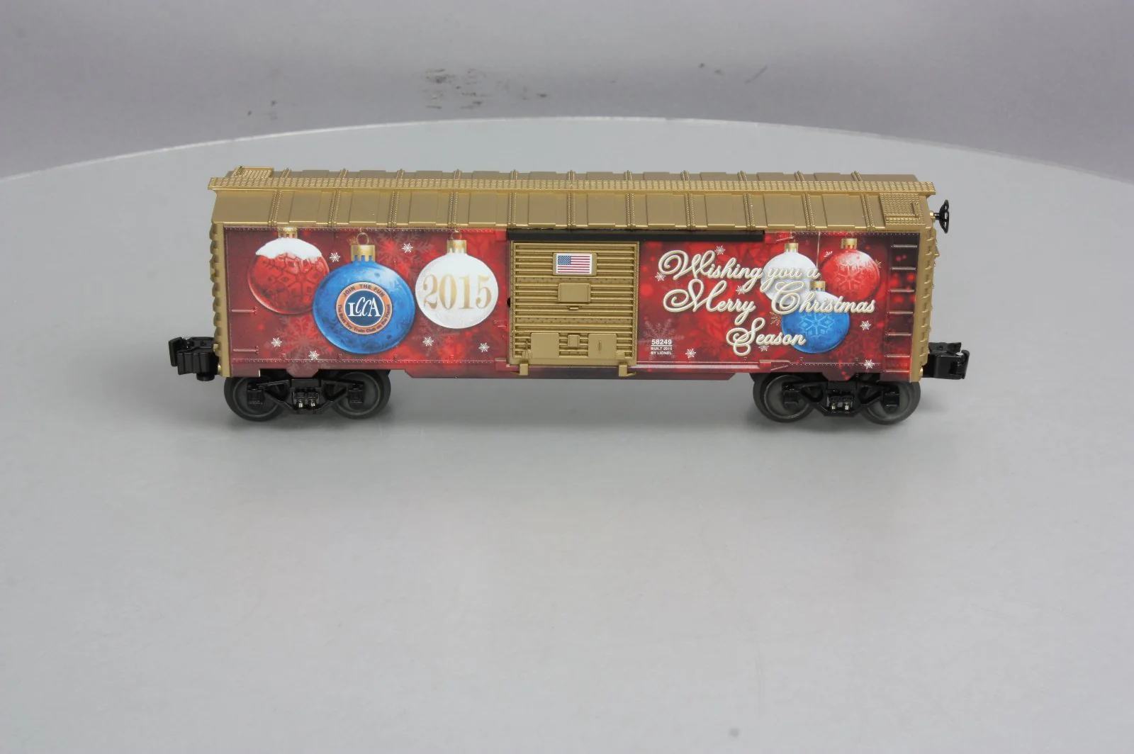 Lionel 6-58249 O Gauge LCCA 2015 Christmas Boxcar NIB - Image 2