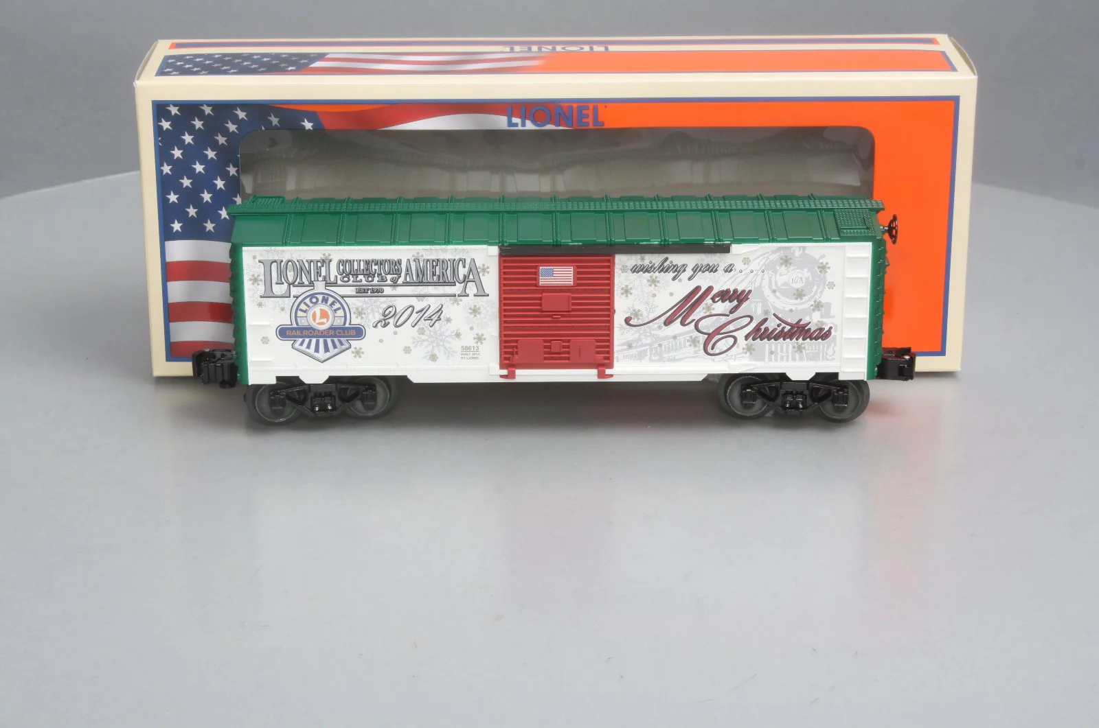 Lionel 6-58613 O Gauge LCCA/LRRC 2014 Christmas Boxcar NIB