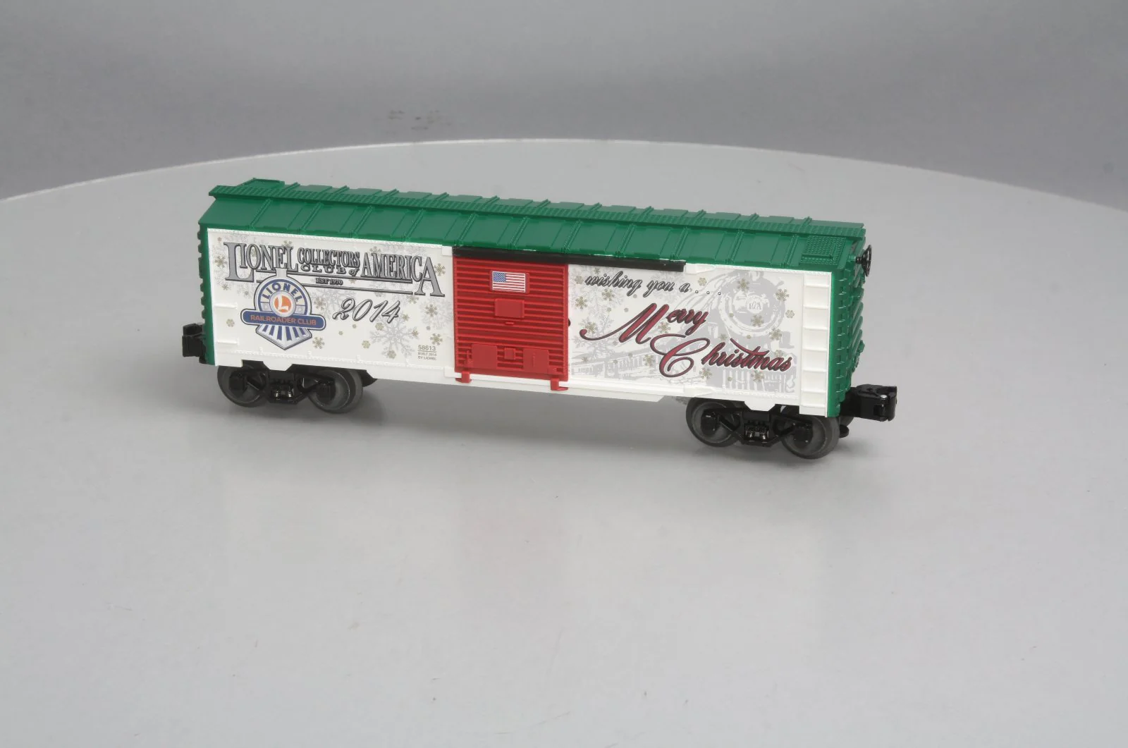 Lionel 6-58613 O Gauge LCCA/LRRC 2014 Christmas Boxcar NIB - Image 3