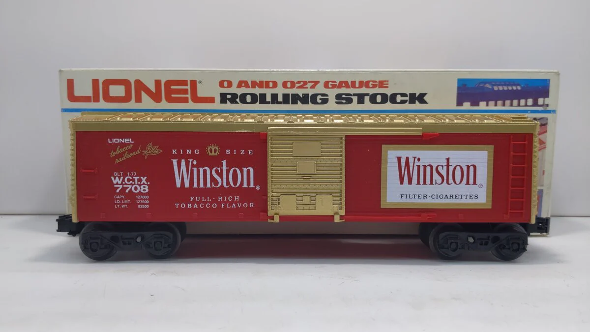 Lionel 6-7708 O Gauge Winston Billboard Reefer Car EX/Box
