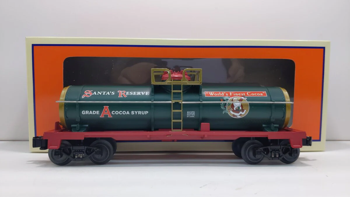Lionel 6-81372 O Gauge Santa's Reserve Cocoa Powder Tank Car LN/Box - Image 2
