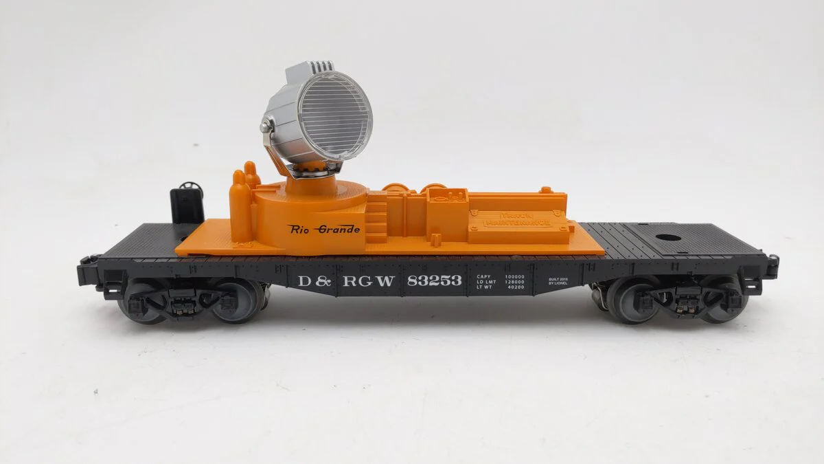 Lionel 6-83253 O Gauge Rio Grande Searchlight Car LN
