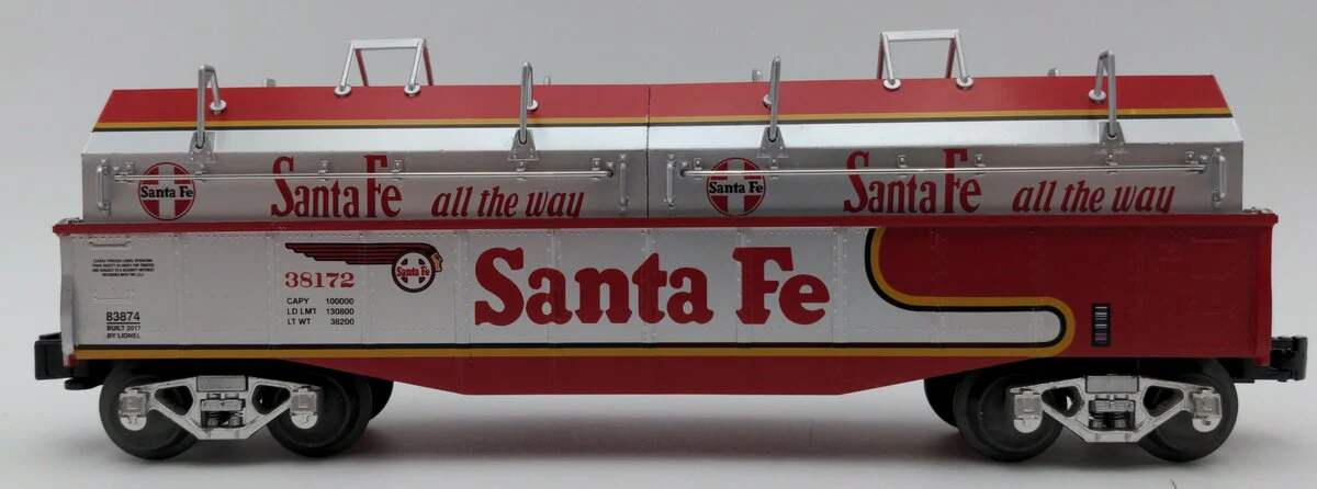 Lionel 6-83874 O Gauge Santa Fe Gondola w/ Coil Cover #38172 EX/Box - Image 3