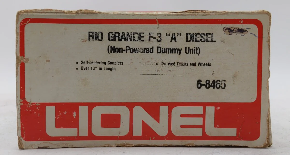 Lionel 6-8465 O Gauge Rio Grande F3A Dummy Diesel Locomotive LN/Box - Image 7
