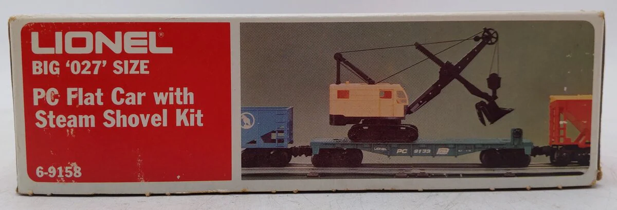 Lionel 6-9158 O Gauge Penn Central Flatcar w/ Steam Shovel Kit EX/Box - Image 9