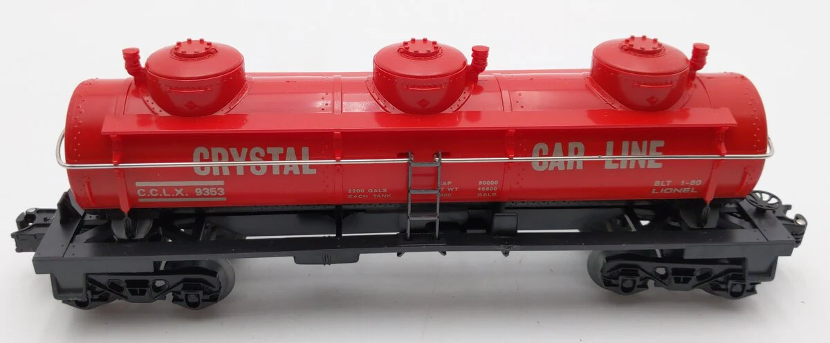 Lionel 6-9353 O Gauge Crystal Line Triple Dome Tank Car #9353 EX/Box - Image 2