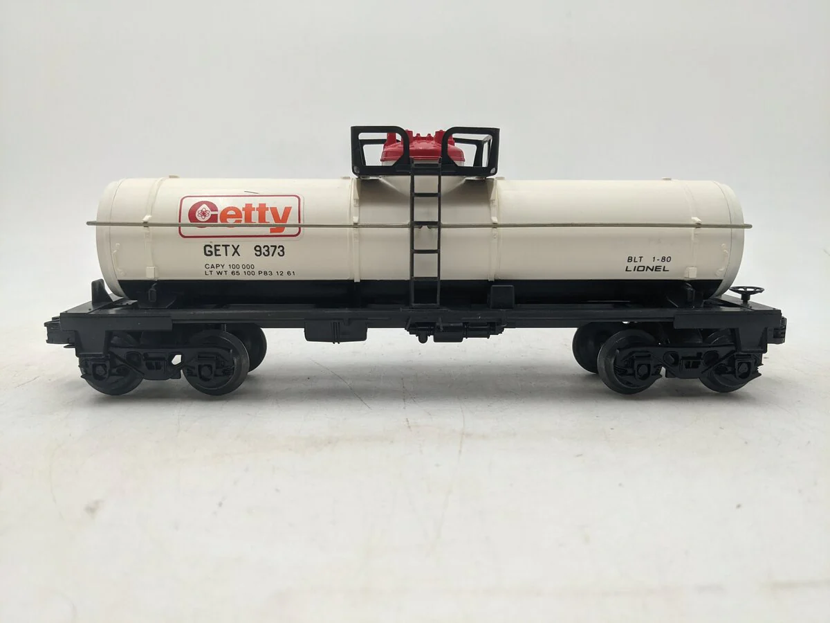 Lionel 6-9373 O Gauge Getty Oil Single Dome Tank Car EX