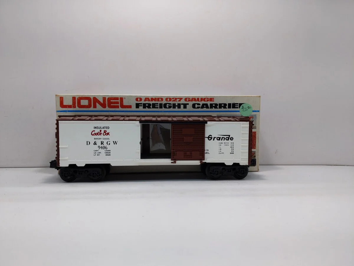 Lionel 6-9406 O Gauge Denver and Rio Grande West Cookie Box Boxcar EX/Box