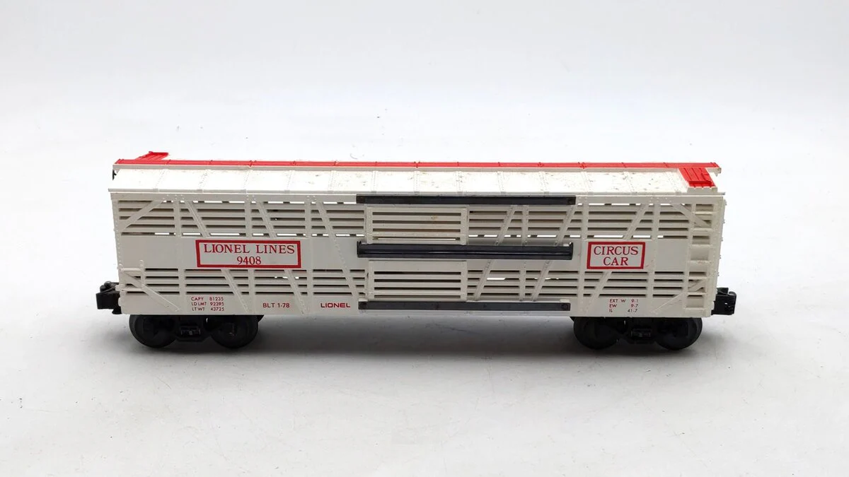 Lionel 6-9408 O Gauge Circus Stock/Animal Car #9408 EX