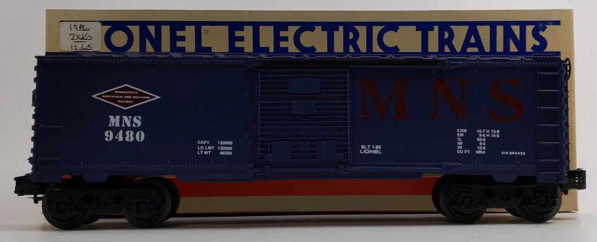 Lionel 6-9480 O Gauge Minneapolis, Northfield, & Southern Box Car #9480 LN/Box