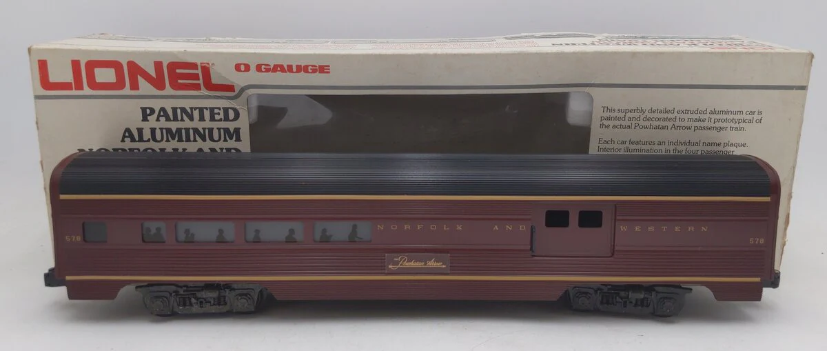 Lionel 6-9563 O Gauge Norfolk & Western Aluminum Combo Car #578 EX/Box