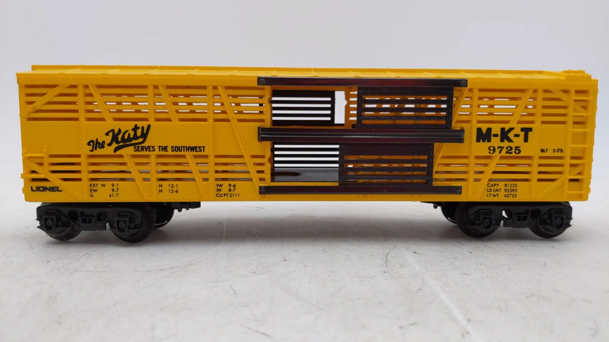 Lionel 6-9725 O Gauge Missouri Kansas Texas Bi-Level Stock Car EX/Box - Image 2