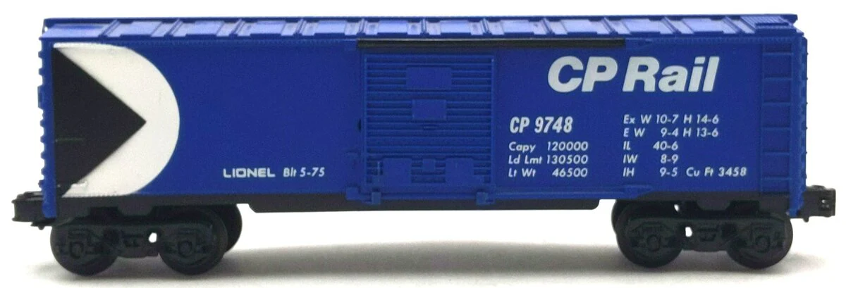 Lionel 6-9748 O Gauge CP Rail Blue Boxcar #9748 EX