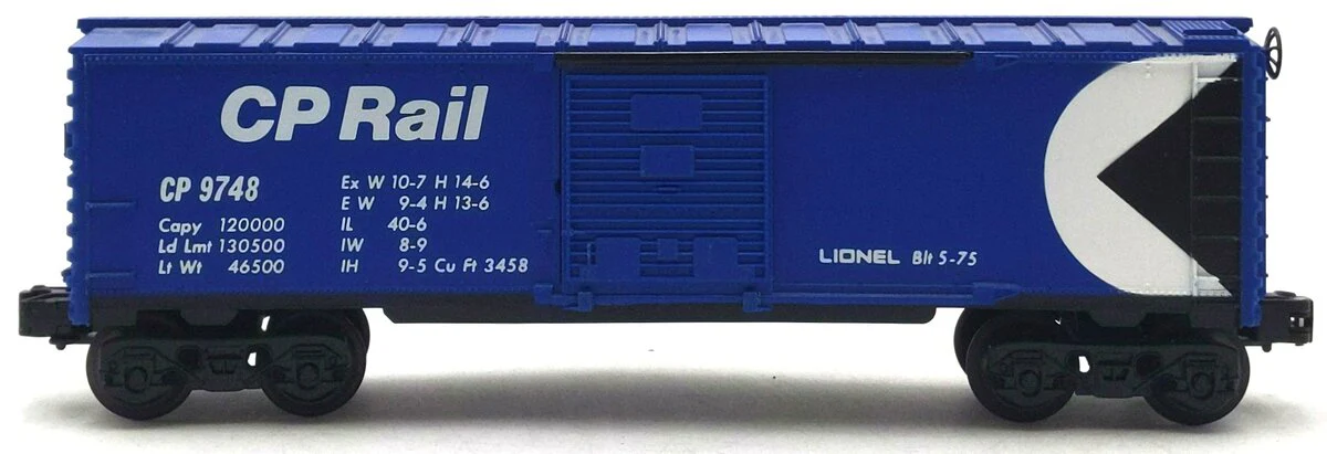 Lionel 6-9748 O Gauge CP Rail Blue Boxcar #9748 EX - Image 3