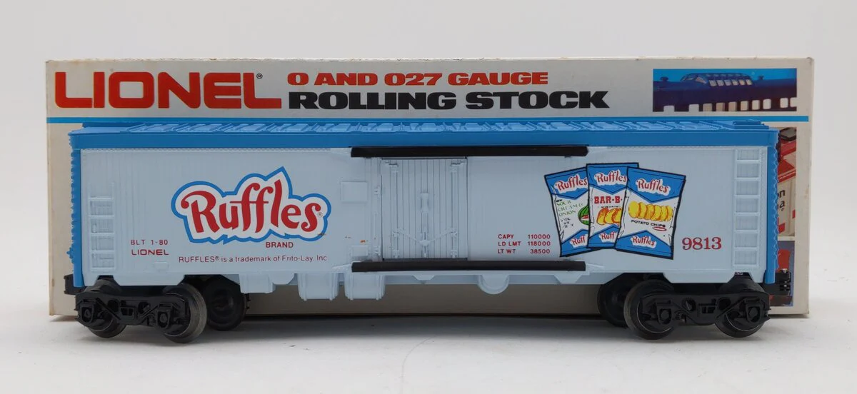 Lionel 6-9813 O Gauge Ruffles Potato Chips Billboard Reefer Car #9813 EX/Box